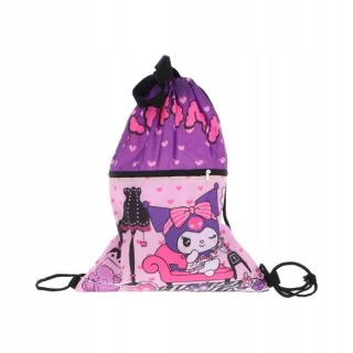 Worek na buty plecak sportowy gruby sznur Kuromi Sanrio 42X35 cm