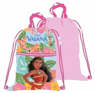 Worek na buty plecak sportowy gruby sznur Vaiana 2 kieszenie 42X35 cm