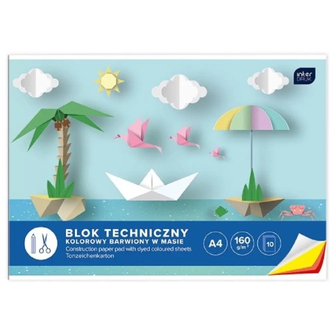 Blok techniczny A3 10 k 160g kolorowy Interdruk 1 szt