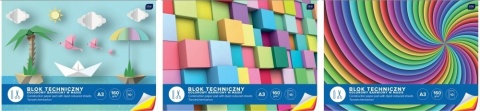Blok techniczny A3 10 k 160g kolorowy Interdruk 1 szt