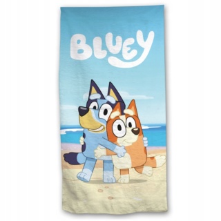Bluey i Bingo na plaży Ręcznik kąpielowy plażowy bawełniany 70x140