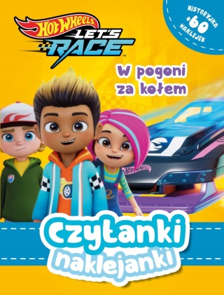 Czytanki naklejanki Hot Wheels W pogoni za kołem 60 naklejek