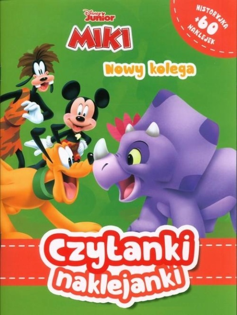 Czytanki naklejanki myszka Mickey Miki nowy kolega 60 naklejek