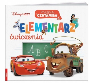 Disney Uczy Przygoda z czytaniem Classic Auta Elementarz ćwiczenia naklejki