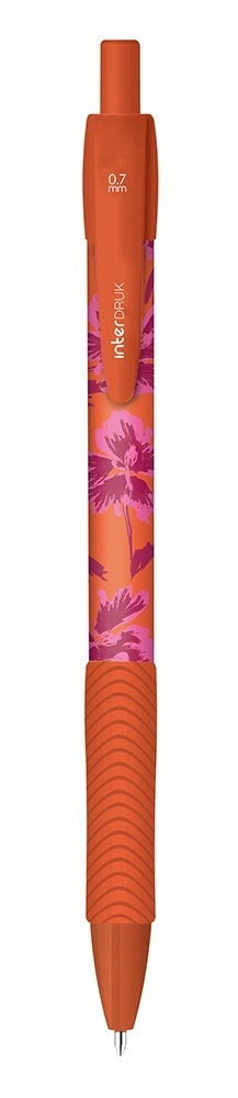 Długopis pół żelowy niebieski Interdruk Tutto Bello kwiaty 0,7 mm 6 szt