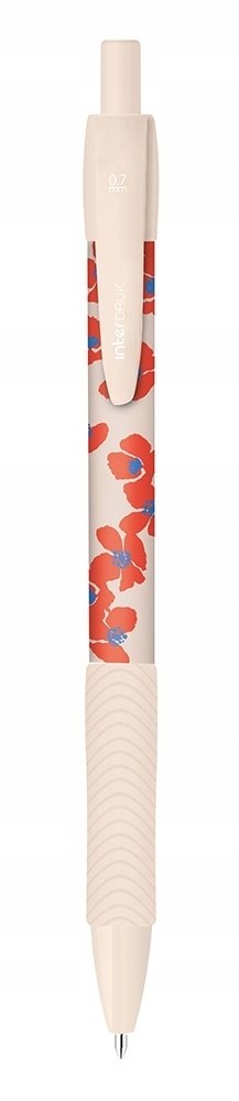 Długopis pół żelowy niebieski Interdruk Tutto Bello kwiaty 0,7 mm 6 szt
