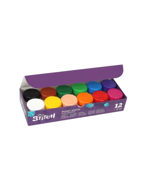 Farby plakatowe Patio 20 ml 12 kolorów Lilo I Stitch Farby plakatowe Patio 20 ml 12 kolorów Lilo I Stitch
