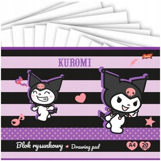 KUROMI blok rysunkowy A4 20 kartek biały
