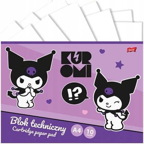KUROMI blok techniczny biały 190g A4 10 kartek