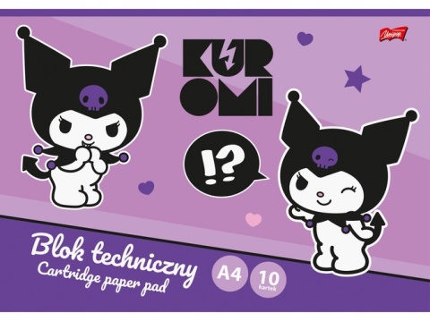 KUROMI blok techniczny biały 190g A4 10 kartek