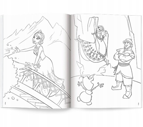 Kraina Lodu Mega kolorowanka brokatowe naklejki Frozen