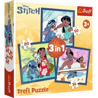 Lilo i Stitch Stich Czas ze Stitchem 3W1 Trefl Puzzle 106 EL 34896