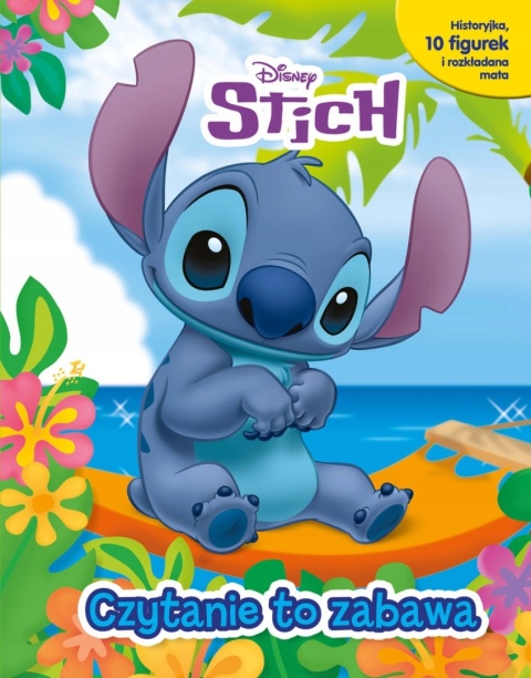 Lilo i Stitch czytanie to zabawa książka + figurki 10 szt +mata