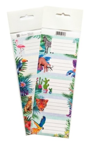 Naklejki nalepki na zeszyty 10 szt dzikie zwierzęta