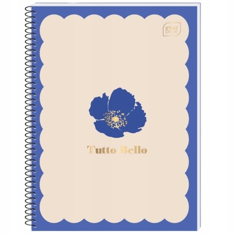 Notatnik notes kołonotatnik A6 80k metallic Tutto Bello kwiaty Interdruk