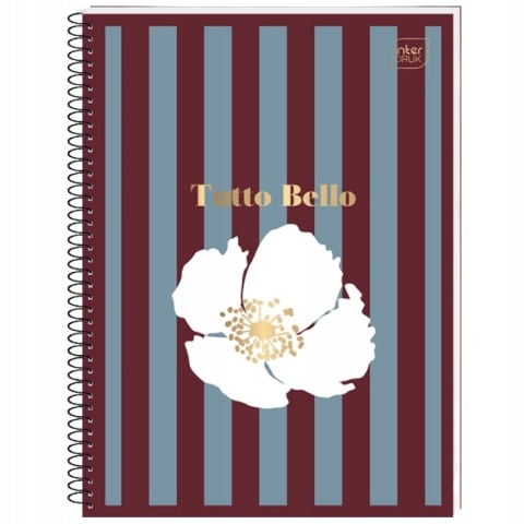 Notatnik notes kołonotatnik A6 80k metallic Tutto Bello kwiaty Interdruk