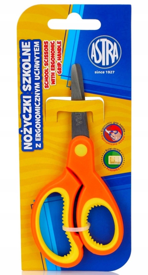 Nożyczki szkolne dziecięce z ergonomicznym uchwytem Astra 13 cm