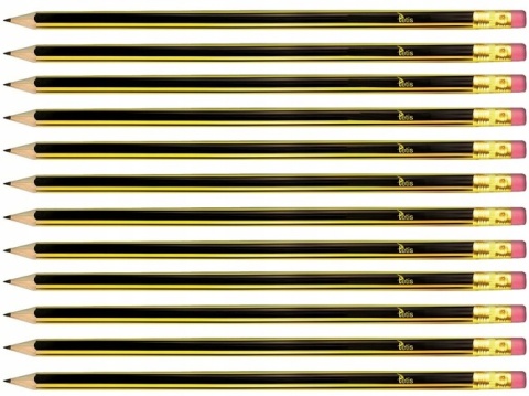 Ołówek z gumką Tetis komplet twardość HB KV050-HB 12 szt