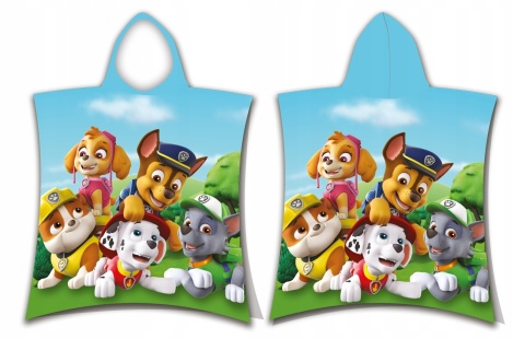 Psi Patrol pieski ponczo poncho ręcznik kąpielowy bawełniany 55x115 cm Psi Patrol pieski ponczo poncho ręcznik kąpielowy bawełniany 55x115 cm