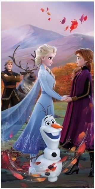 Ręcznik kąpielowy bawełniany Kraina Lodu Frozen 70X140