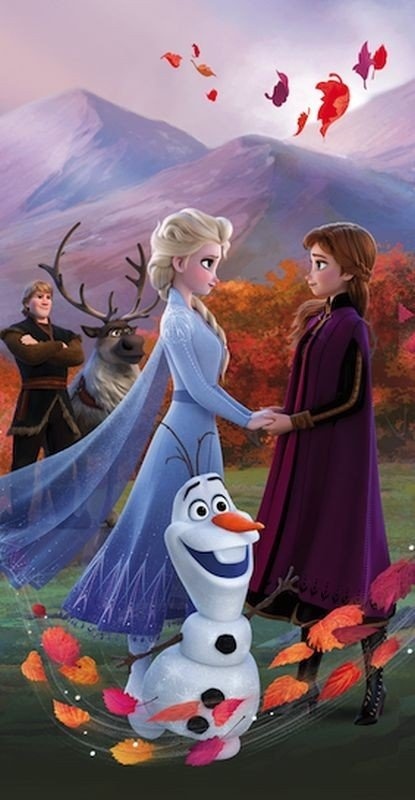 Ręcznik kąpielowy bawełniany Kraina Lodu Frozen 70X140