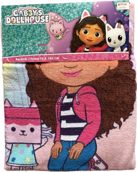 Ręcznik kąpielowy plażowy Bawełniany Koci domek Gabi 70x140