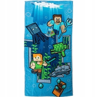 Ręcznik kąpielowy plażowy bawełniany MINECRAFT 70x140