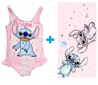 Ręcznik plażowy +strój kąpielowy jednoczęściowy LILO I STITCH STICH 152
