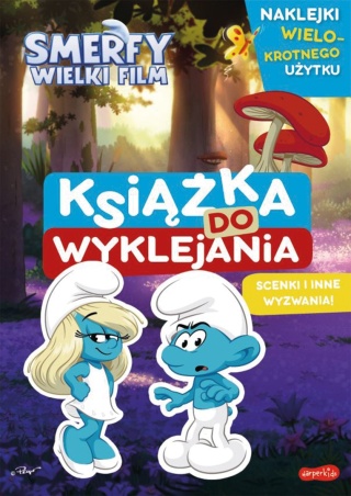SMERFY książka do wyklejania naklejki wielorazowego użytku
