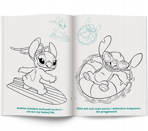 STITCH Lilo i Stitch kolorowanka z naklejkami