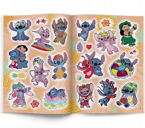 STITCH Lilo i Stitch kolorowanka z naklejkami
