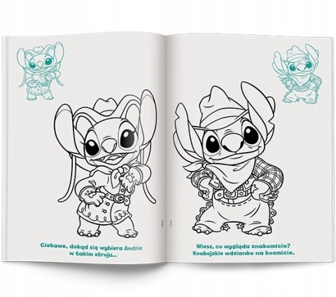 STITCH Lilo i Stitch kolorowanka z naklejkami