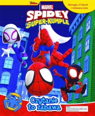 Spidey super-kumple czytanie to zabawa książka + figurki 10 szt +mata