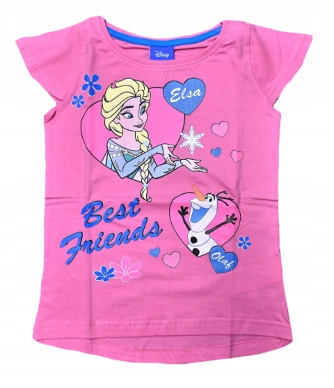 T-shirt bluzka dziecięca KRAINA LODU koszulka bawełniana dziewczęca 110