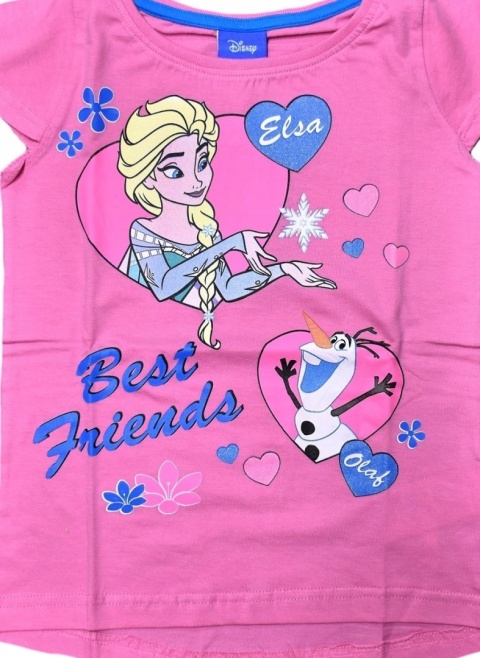 T-shirt bluzka dziecięca KRAINA LODU koszulka bawełniana dziewczęca 110