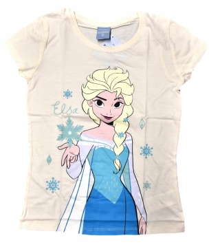 T-shirt bluzka dziecięca KRAINA LODU koszulka bawełniana dziewczęca 134
