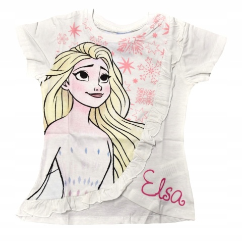 T-shirt bluzka dziecięca KRAINA LODU koszulka bawełniana dziewczęca 134