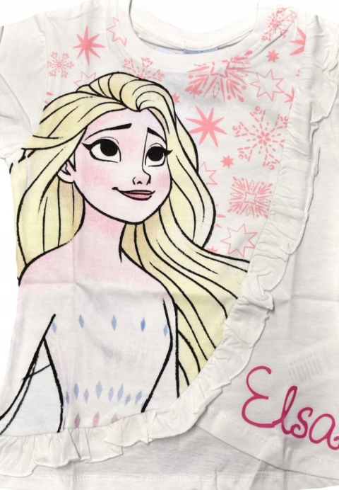 T-shirt bluzka dziecięca KRAINA LODU koszulka bawełniana dziewczęca 134