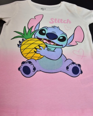T-shirt dziecięcy LILO STITCH bluzka dziewczęca bawełniana 128 II GATUNEK