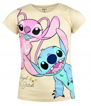 T-shirt dziecięcy LILO STITCH bluzka dziewczęca bawełniana 134 II GATUNEK
