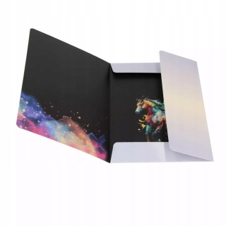 Teczka z gumką A4 na dokumenty rysunki koń akwarelowy