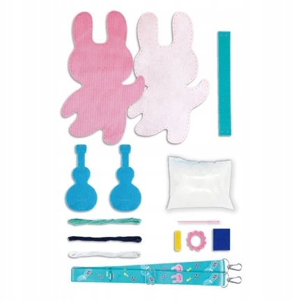 Zestaw do szycia DIY Uszyj maskotka Królikz paskiem 29x17,5cm AVENIR