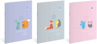 Zeszyt A4 32k 90g trzylinia kolorowa do nauki pisania wzory liter Interduk