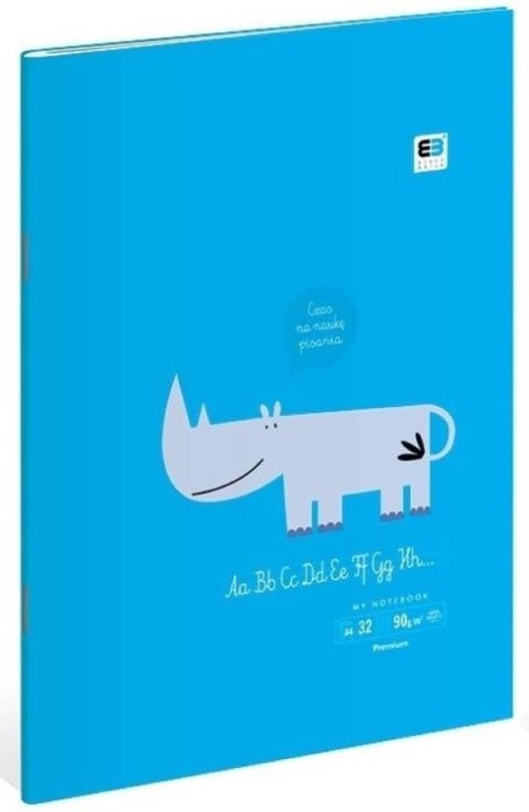 Zeszyt A4 32k 90g trzylinia kolorowa do nauki pisania wzory liter Interduk