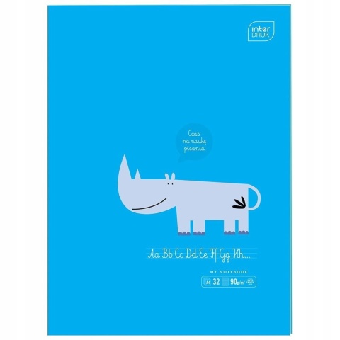 Zeszyt A4 32k 90g trzylinia kolorowa do nauki pisania wzory liter Interduk