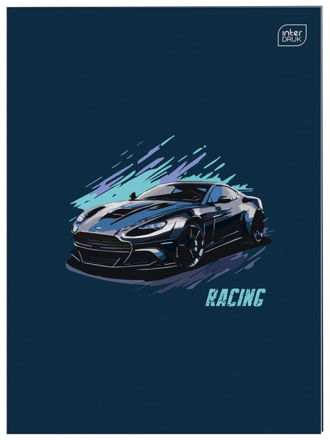 Zeszyt A4 Interdruk trzy linia podwójna niebieska jednokolorowa auto 32k