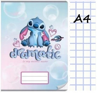 Zeszyt A4 Stitch w kratkę 32 kartek LILO I STICH