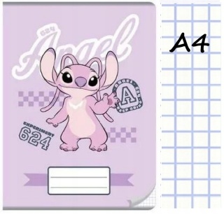 Zeszyt A4 Stitch w kratkę 32 kartek LILO I STICH