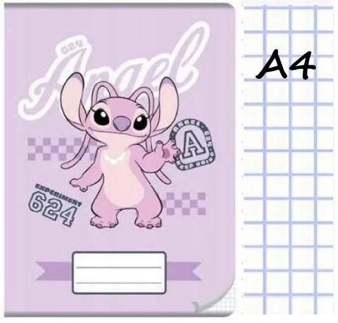Zeszyt A4 Stitch w kratkę 32 kartek LILO I STICH