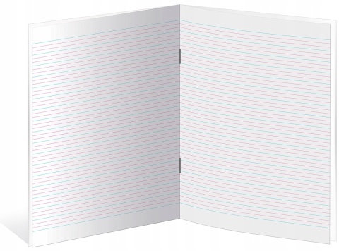 Zeszyt A4 trzylinia kolorowa do nauki pisania 32 kartek wesoła pomarańcza